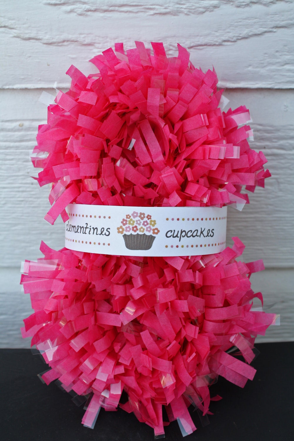Tissue Paper Fringe Garland Hot Pink 4 Yards