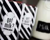 Printable Milk Box Wraps- 'Stache Bash Collection
