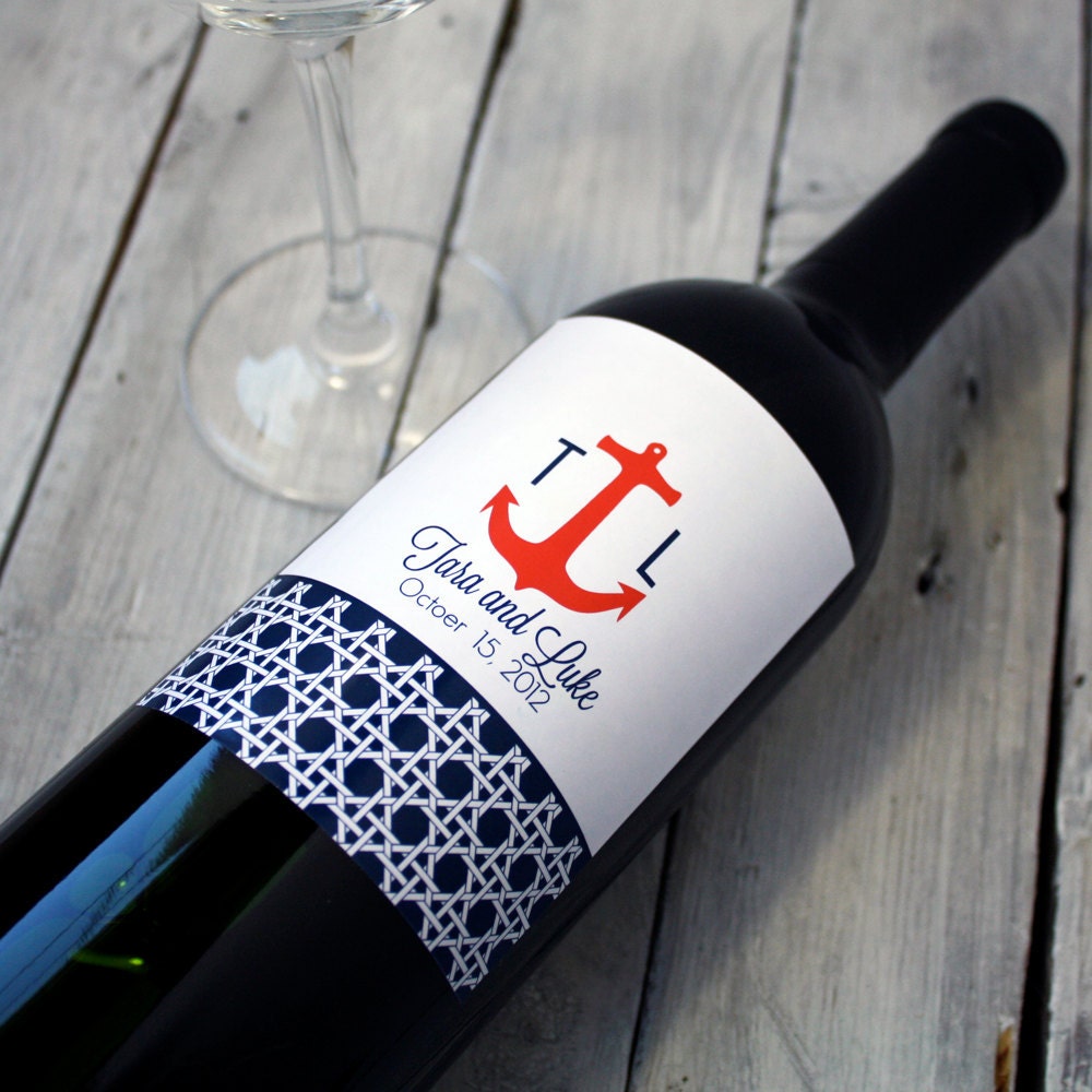 Printable Wine Bottle Label - Nautical Collection