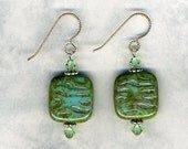Sea Green Glass Bead Earrings-jewelry