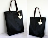 Reserved for eltsamp - Shopping Tote Bags with Leather Strap