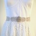 Elegant bridal beaded crystal rhinestone sash/belt. VINTAGE ROMANCE.