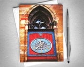 Church clock blank notecard (Time)