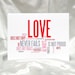 Wedding card, anniversary card - Love is patient, love is kind: 1 Corinthians 13 modern christian card