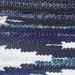 Hand woven rag rug - 2.7' x 2.9' ,,Dark blue, light blue, zigzag''