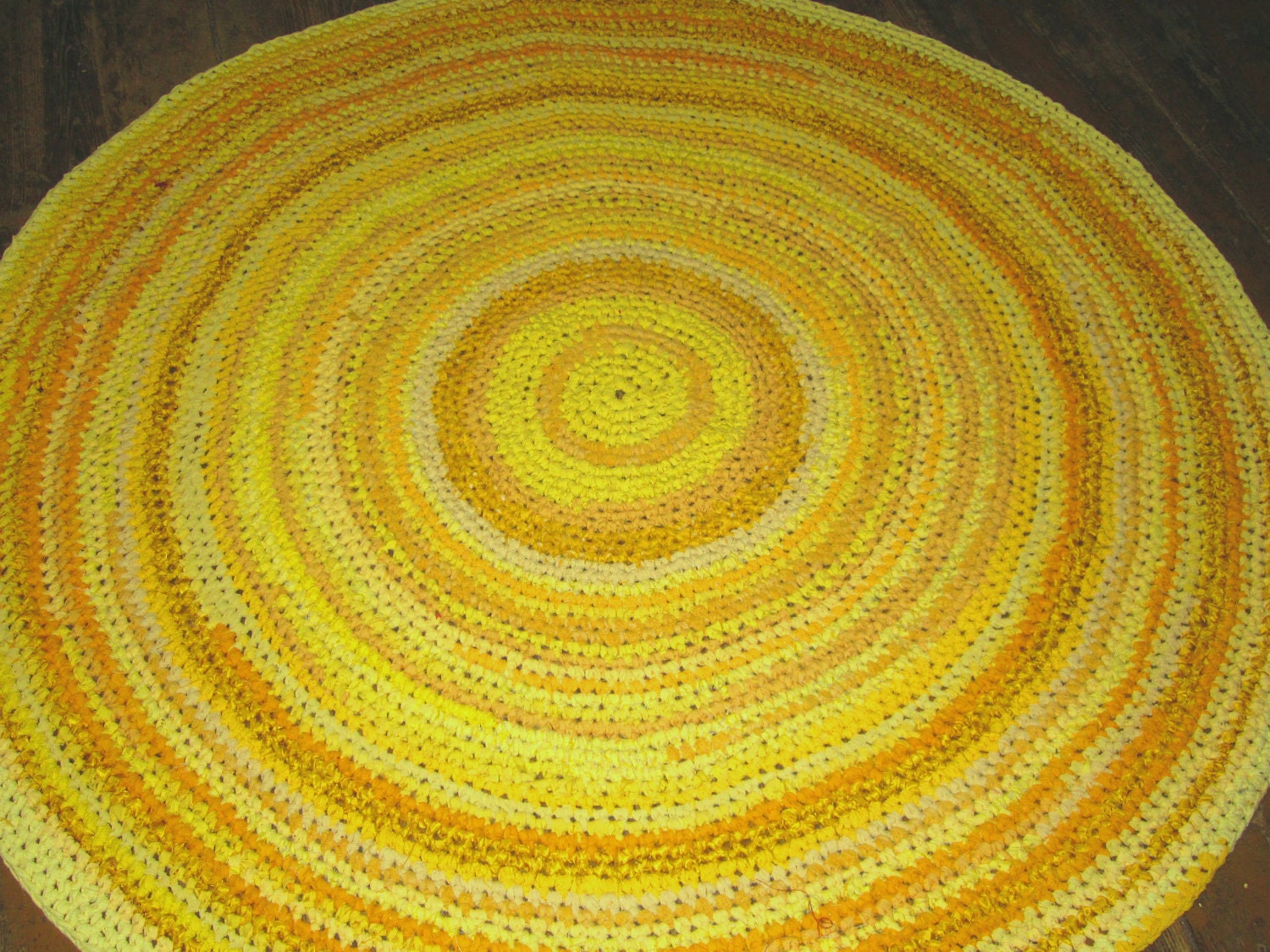 Yellow Circle Rug