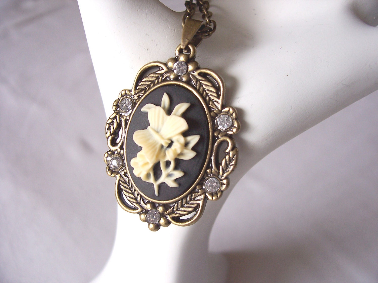 Sale today cameo necklace butterfly cameo vintage inspired romantic Fall fashion trends