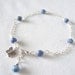 anklet, blue anklet, gemstone anklet, butterfly anklet, beaded anklet, sale, ooak, fashion jewelry, great gift idea
