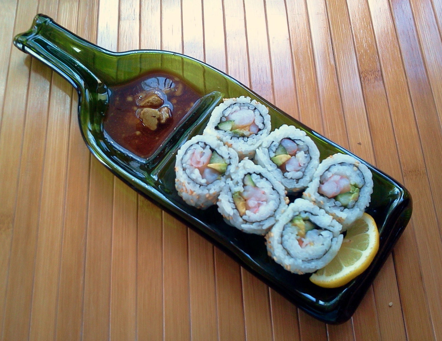 1 Melted Wine bottle Snack-n-Dip