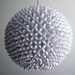 RESERVED FOR tanxiaoyue - CUSTOM 24 inch Large Faceted Pendant Light - White Folded Paper Hanging Sphere Lamp