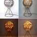 Mixed Book Table Light with Metal Stand - Paper Shingles Covered Artichoke Lantern Light