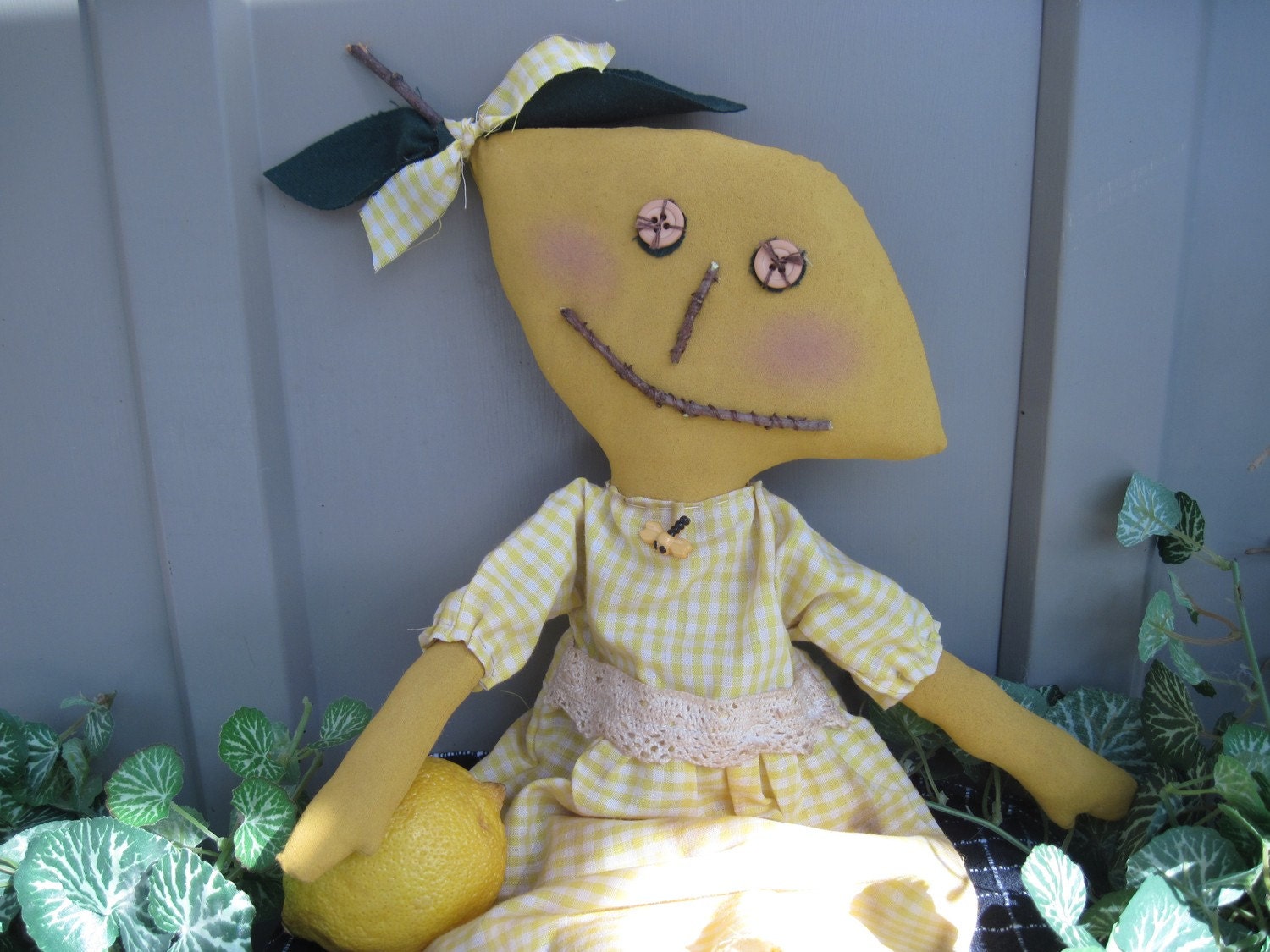 Primitive Doll Lacey Lemon