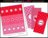 Instant Download - SALE Mini Hersey Size Candy Bar Wrappers Valentines Day Il_170x135