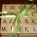 Scrabble Coasters - Set of 4...Made with 80 Scrabble Tiles...Full Cork Bottom not Felt...FREE SHIPPING
