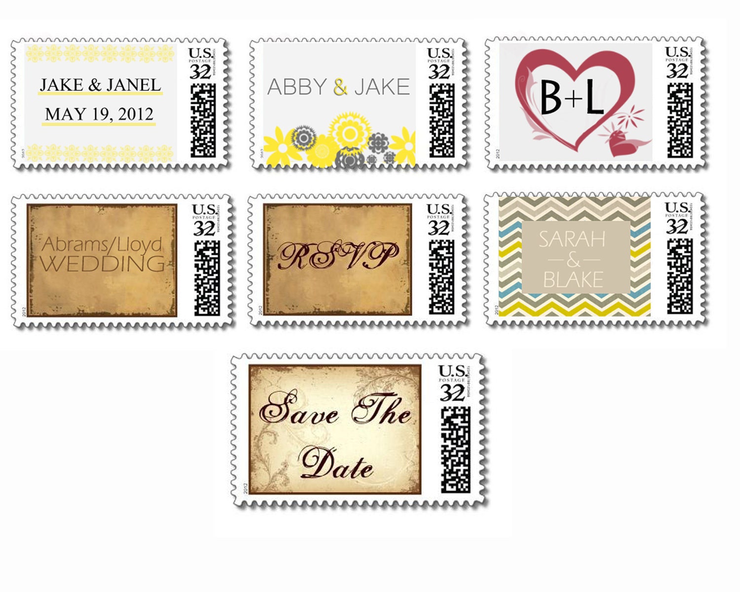 Items similar to Custom Wedding Stamp Digital File on Etsy