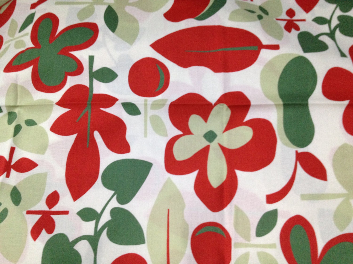 Red flower printed One yard Japanese fabric