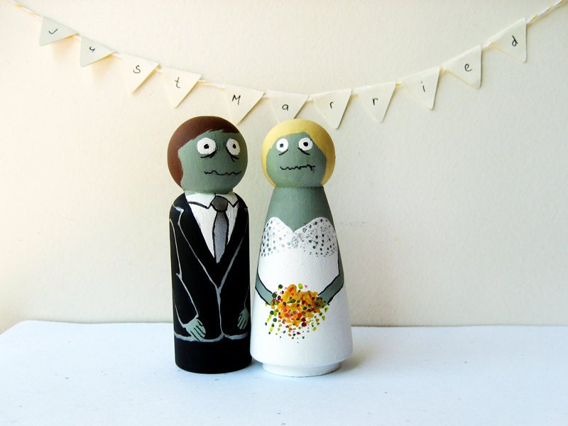 Zombie Wedding Cake toppers Fully customizable