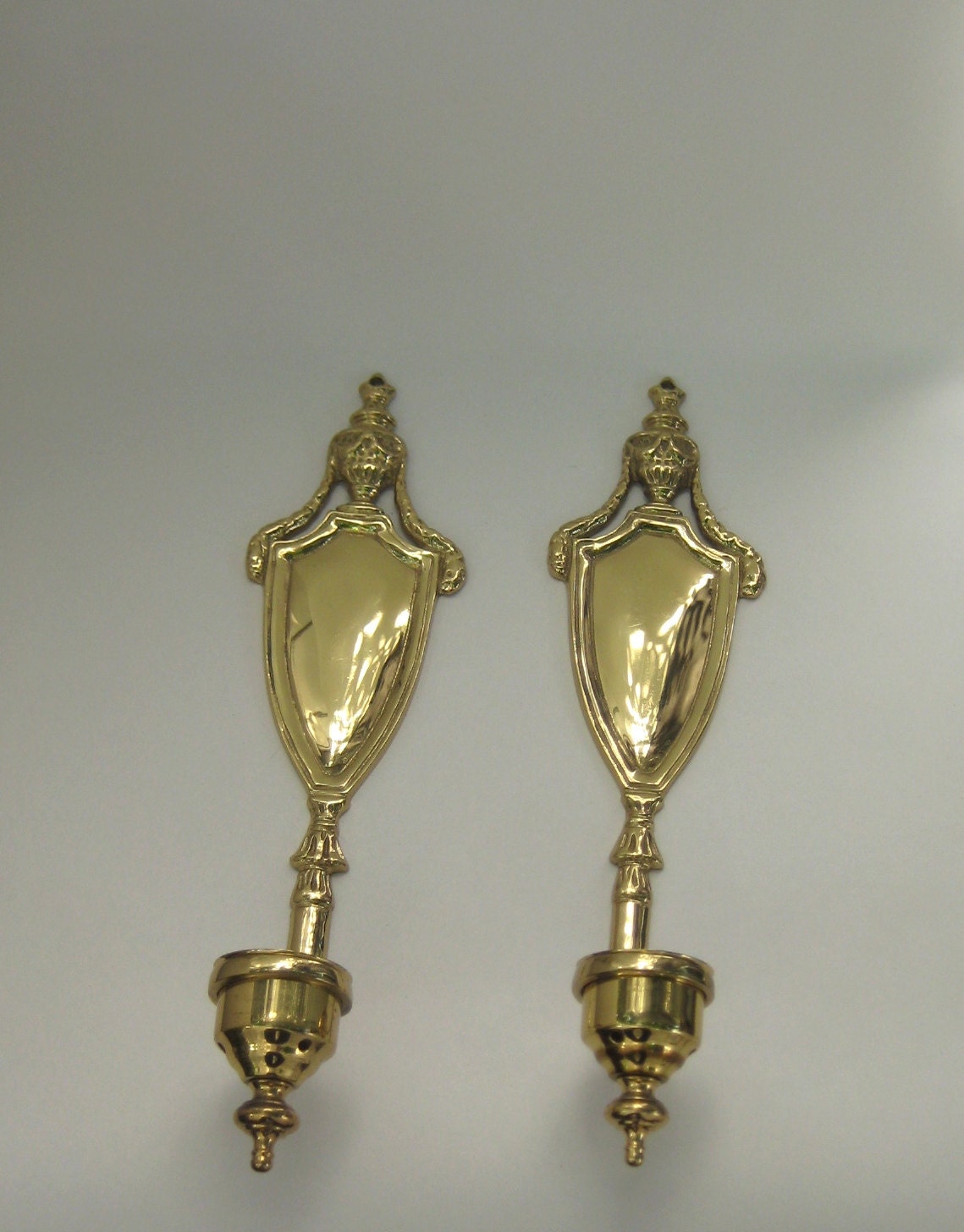 Pair of Brass Sconces