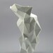 Modern geometric white porcelain Vase - contrmporary ceramic design