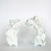 Modern geometric white porcelain Vase - contrmporary ceramic design