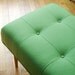 Modern bench in Knoll upholstery (green)