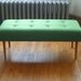 Modern bench in Knoll upholstery (green)