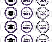 Printable GRADUATION Grad Party Circles - Personalized - DIY Digital PDF