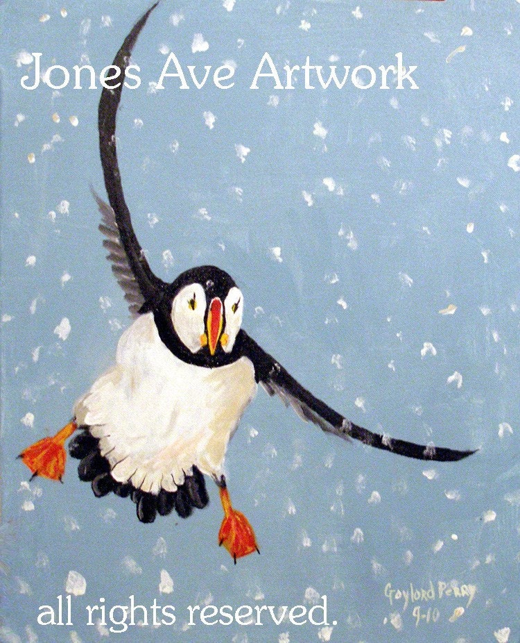 A Playful Puffin, A Gaylord Perry Painting