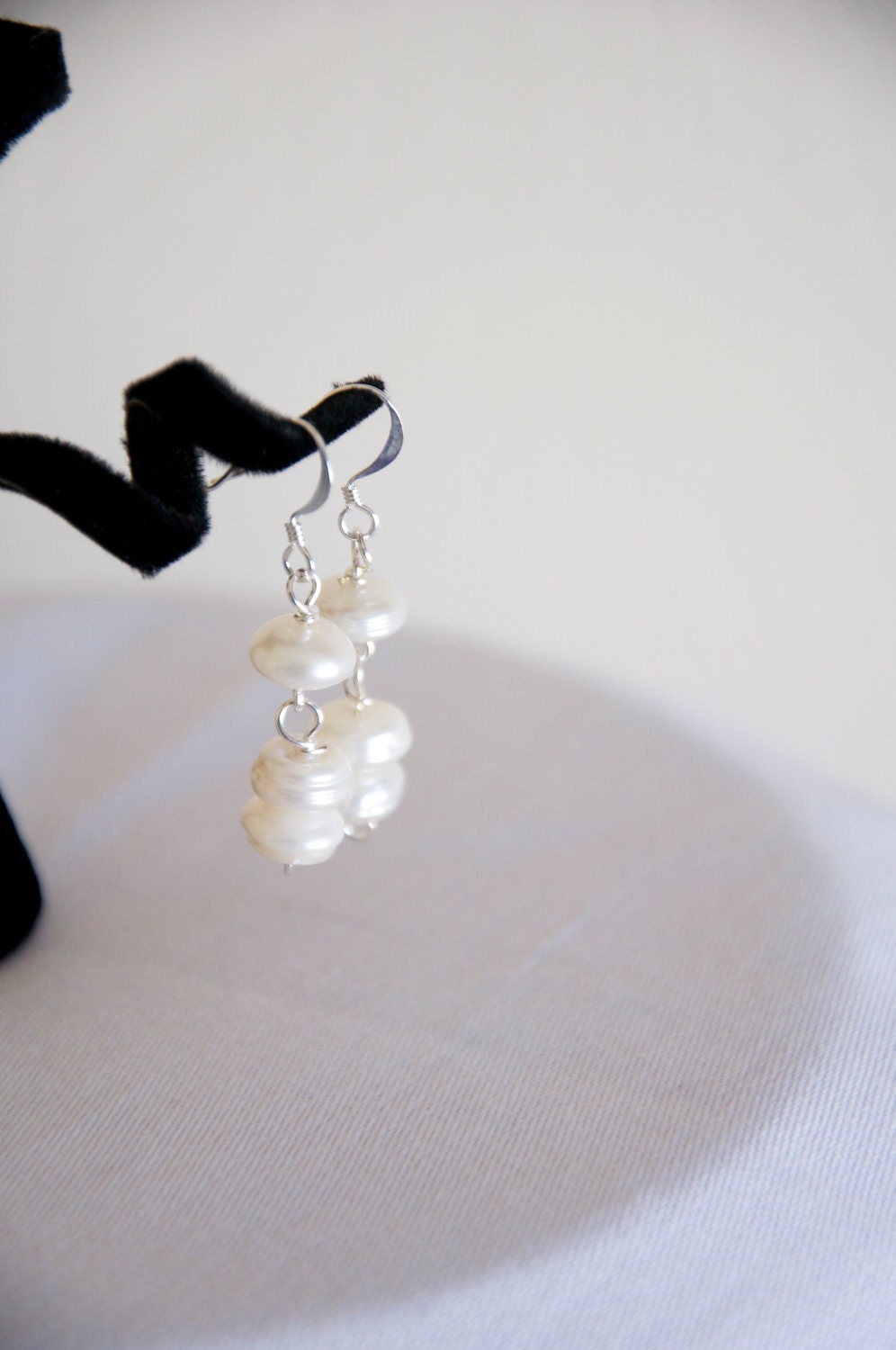 SALE: Triple Stack of Freshwater Pearl Discs
