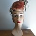 Vintage 1940s Fur and Feather Fascinator Hat
