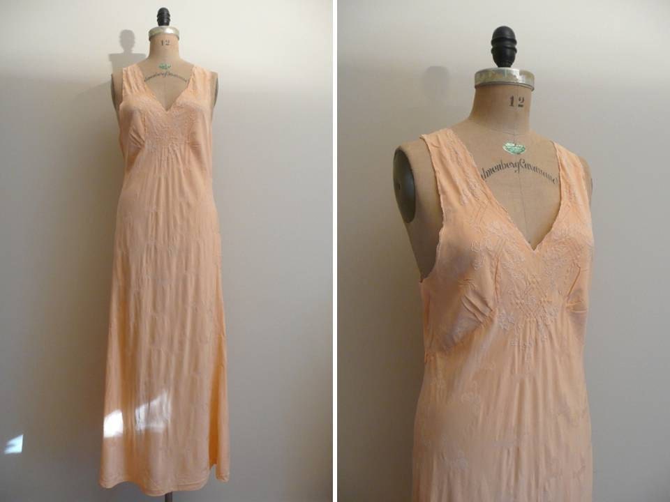 Vintage 1930s Melba Soutache Nightgown