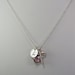 Initial Necklace - Birthstone Cross Personalized Flower Girl Necklace