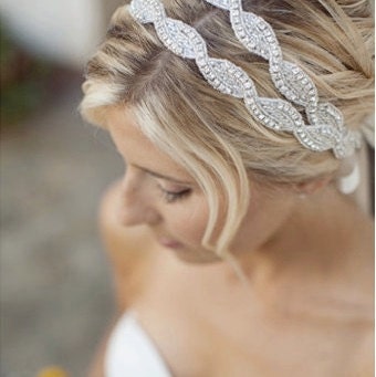 Crystal Bridal Headband-Glam Rock 2, bridal headpiece