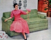 1955 Print Ad Hide A Bed Sofa Mid Century Modern Furnishings Photos