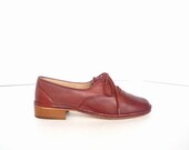 80's Oxfords in Terracotta Leather - 7 - calliopevintage