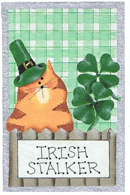 Cat Magnet-Irish Stalker-March St. Patrick Theme