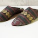 IKAT size 7 90s backless SANDALS slip on flat SOUTHWEST navajo print shoes