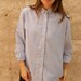 Chambray oxford light BLUE vintage 80s 90s denim TWIN PEAKS leo shirt