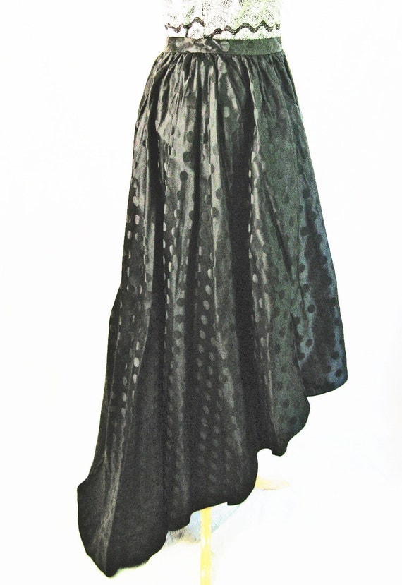 High Low Scooped Hemline Long Black Evening Skirt. by EndlessAlley