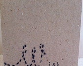 Stitched and stamped card - wish