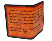 Personalized Leather Credit Card Wallet - Tan