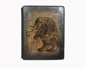 iPad 2,3,4 Leather Cover - Musical Elephant
