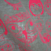 MOCHO Owl Printed FLAX Teatowel Neon Pink