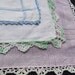 Lot of 3 Cotton Hankies with Crocheted Edges