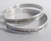 Personalized mothers bracelet hand stamped mommy jewelry custom bracelet childrens names