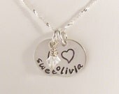 Personalized Sweet 16 necklace hand stamped sterling silver sweet 16 gift