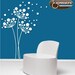 DANDELIONS , vinyl wall decals floral interior design idea stickers