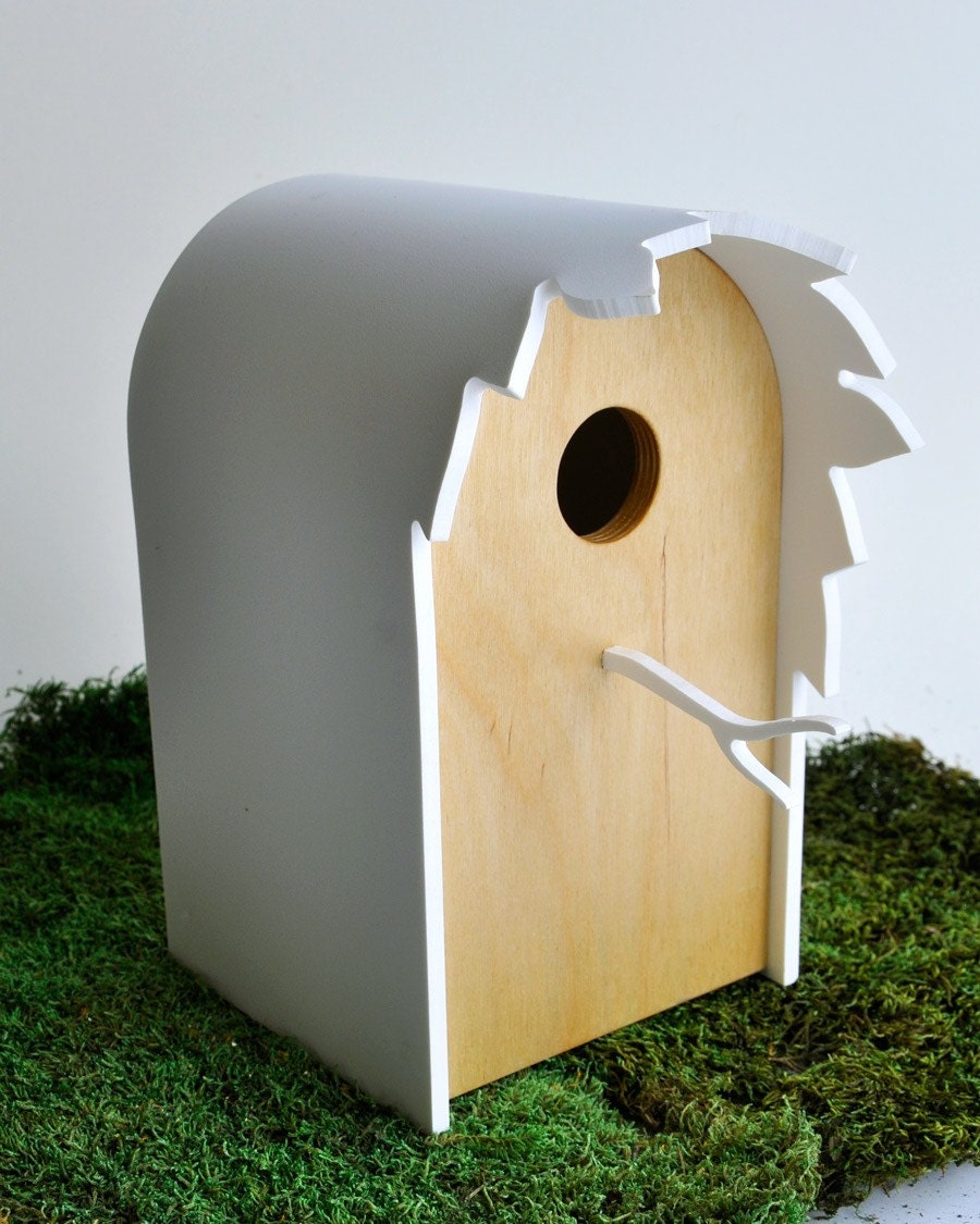 Modern Birdhouse - Canopy series in Birch