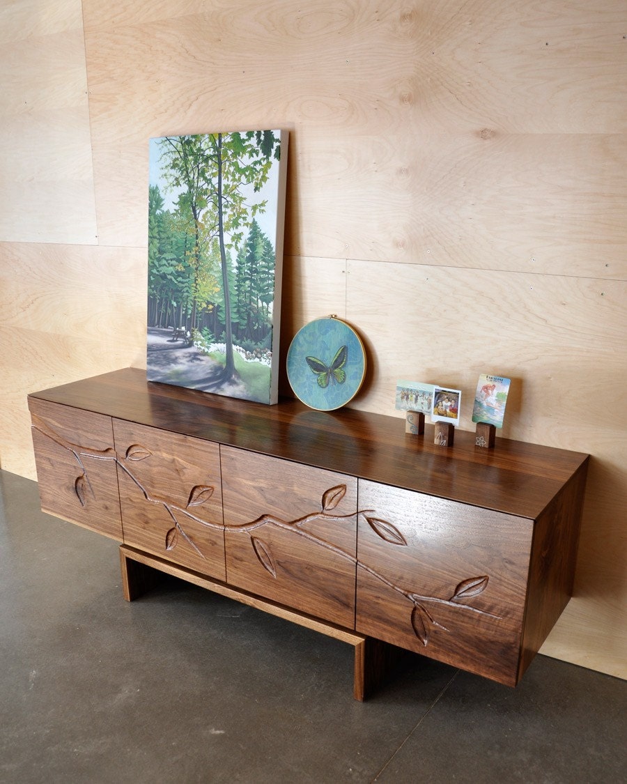 Modern Walnut Console - 'Branch'