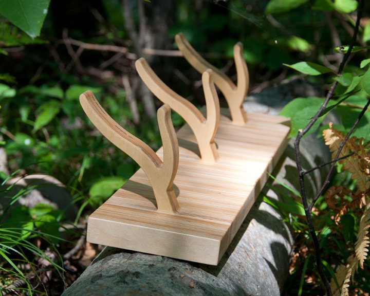 Modern 3-Peg Coat Rack - TWIGGY series - 'Straight and Narrow'